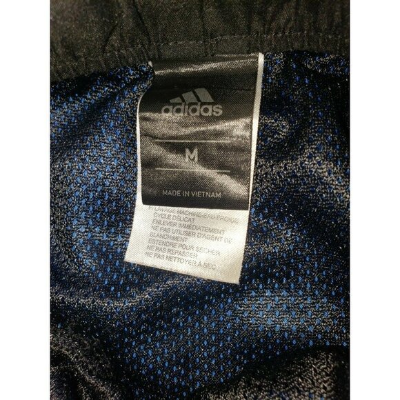 Boys Youth ADIDAS Swim Trunks Board Shorts Medium Blue Black Drawstring Elastic - Picture 2 of 8